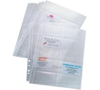 Eryi-Vz351 Lot De 10 Pochettes En Plastique Transparentes À 2 Rangs Pour Cartes De Visite, 9 X 6 Cm, Trasparent