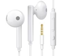 ERYI-Wh6 Casque Avec Filaire, Semi In Ear Câble Ecouteurs Avec Câble 3.5 Pour Mp3/Mp4, Ipad, Honor 6X/7X/8X/9/10, Huawei, Samsung Galaxy S6/S7/S8, Redmi Note 8/9 - Blanc