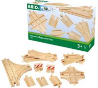 ERYI-World - 33307 - Coffret Evolution Avance 11 Rails - Accessoire Pour Circuit De Train En Bois - Assortiment De Rails - Inclus : Aiguillages Atypiques - Jouet Pour Garçons Et Filles Dès 3 Ans