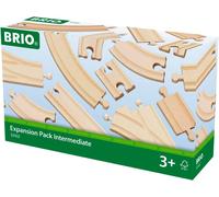 ERYI-World - 33402 - Coffret Evolution Intermédiaire 16 Rails - Accessoire Pour Circuit De Train En Bois - Assortiment De Rails - Jouet Mixte À Partir De 3 Ans