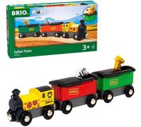 ERYI-World - 33722 - Train Safari - Pour Circuit De Train En Bois - Action De Jeu Sans Pile - Système D'Attache Aimantée - Jouet Pour Garçons Et Filles Dès 3 Ans Multicolore