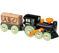 ERYI-World - 33986 - Train Fantome - Phosphorescent - Pour Circuit De Train En Bois - Système D'Attache Aimantée - Jouet Pour Garçons Et Filles À Partir De 3 Ans