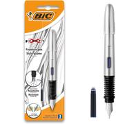ERYI-Xpen - Stylo-Plume Rechargeable Fourni Avec Une Cartouche D¿Encre Bleue - Corps Chromé, Blister De 1