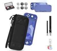 Eryi-Younik Étui Switch Lite, Pochette Switch Lite 14 En 1 Avec Étui De Transport, Coque Switch Lite Transparent, Étui Pour Cartes De Jeu, 2 Protecteurs D'écran, Noir Étui De Transport Pour Switch Li