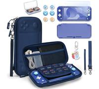 Eryi-Younik Étui Switch Lite, Pochette Switch Lite 14 En 1 Avec Étui De Transport, Coque Switch Lite Transparent, Étui Pour Cartes De Jeu, 2 Protecteurs D'écran, Bleu Étui De Transport Pour Switch Li