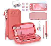 Eryi-Younik Étui Switch Lite, Pochette Switch Lite 14 En 1 Avec Étui De Transport, Coque Switch Lite Transparent, Étui Pour Cartes De Jeu, 2 Protecteurs D'écran, Corale Étui De Transport Pour Switch