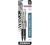 Eryi-Zebra M-301 Stainless Steel Mechanical Pencil, 0,5 Mm, Black Barrel, 12 Pack (54010)