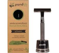 Eryi-Zero Waste Rasoir De Sûreté, Avec Support En Métal, Ebook (Français Non Garanti) Et 10 Lames, Pour Homme Et Femme, Peigne Fermé, Noir
