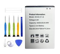 ERYNK AK-S3 Batterie de rechange compatible avec Emporia SMART 3, téléphone portable, smartphone, seniors, avec jeu d'outils