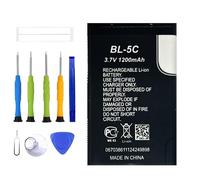 ERYNK BL-5C Batterie de rechange compatible avec Nokia 1100 1600 2310 3100 3110 3120 5030 6030 6230 6270 6600 N70 avec jeu d'outils