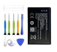 ERYNK BL-5CB Batterie de rechange compatible avec Nokia 113, 1616, 1800, C1-02, 101, X2-05 avec jeu d'outils