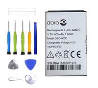 ERYNK DBC-800D Batterie de rechange WiFi compatible avec téléphone Do-ro 6620 6530 6520 6050 5030 2424 1361 1360 1350 5516 6551 6526 Phone Easy 500 508 611 avec jeu d'outils