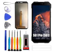 ERYNK Écran LCD pour Doogee S61 Pro (S61) [avec empreintes digitales] [6,0 pouces] Écran tactile LCD numériseur avec kit d'outils