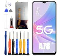 ERYNK Écran LCD pour Oppo A78 5G [avec empreintes digitales] [6,56 pouces] Écran tactile LCD numériseur avec kit d'outils