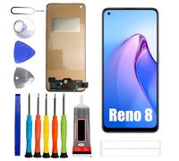 ERYNK Écran LCD pour Oppo Reno 8 CPH2359 [Pas de Fonction d'empreinte Digitale] [6.4 zoll] numériseur d'écran Tactile LCD avec kit d'outils