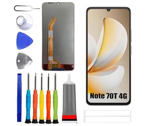 ERYNK Écran LCD pour Real-me Note 70T 4G RMX5313 [avec empreintes digitales] [6,74 pouces] Écran tactile LCD noir avec kit d'outils