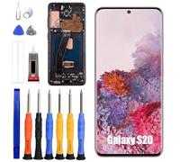 ERYNK Écran LCD pour Samsung Galaxy S20 4G [avec cadre] M-G981 G981F [6,2 pouces] Écran tactile LCD numériseur avec jeu d'outils