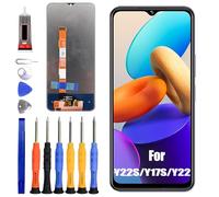 ERYNK Écran LCD pour VIVO Y22S / Y17S/Y22 [avec empreintes digitales] [6,55 pouces] Écran tactile LCD numériseur avec jeu d'outils