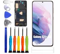 ERYNK Écran TFT pour Samsung Galaxy S21 Plus 5G SM-G996B, SM-G996B/DS [avec cadre] [Fonction INo Fingerprints] [6,7 pouces] Écran tactile LCD numériseur avec jeu d'outils