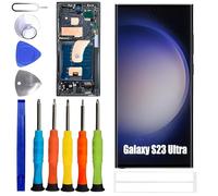 ERYNK Écran TFT pour Samsung Galaxy S23 Ultra SM-S918B, SM-S918B/DS, SM-S918U [avec cadre] [fonction INo Fingerprints] [6,8 pouces] Écran tactile LCD numériseur avec jeu d'outils