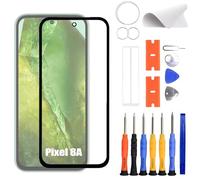 ERYNK Kit de réparation d'écran en verre avant pour Google Pixel 8A [avec adhésif OCA] [pas d'écran LCD] 6,1 pouces avec kit d'outils