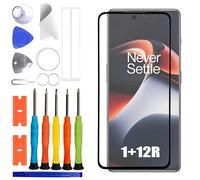ERYNK Kit de réparation d'écran en verre pour Oneplus 1+12R CPH2609, CPH2585, CPH2611 - Avec colle OCA - Pas d'écran LCD - 6,78" - Avec kit d'outils