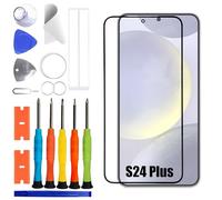 ERYNK Pour Samsung Galaxy S24 Plus SM-S926B, SM-S926B/DS, SM-S926U, SM-S926U1, Kit de réparation en verre avant [avec adhésif OCA] [pas d'écran LCD] [6,7 pouces] avec jeu d'outils