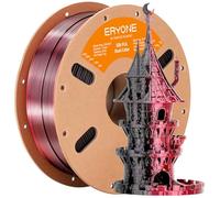 ERYONE Dual Silk PLA Filament 1.75mm, Co-Extrusion PLA Silk Filament for 3D printer +/- 0.03mm, Bicolor Silk Two-One PLA Filament 1 kg/Spool, Silk Black Red
