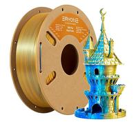 ERYONE Dual Silk PLA Filament 1.75mm, Co-Extrusion PLA Silk Filament for 3D printer +/- 0.03mm, Bicolor Silk Two-One PLA Filament 1 kg/Spool, Silk Gold & Blue