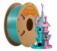 ERYONE Dual Silk PLA Filament 1.75mm, Co-Extrusion PLA Silk Filament for 3D printer +/- 0.03mm, Bicolor Silk Two-One PLA Filament 1 kg/Spool, Silk Teal & Orange Red