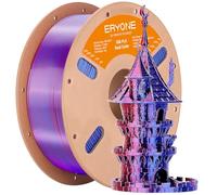 ERYONE Dual Silk PLA Filament 1.75mm, Co-Extrusion PLA Silk Filament for 3D printer +/- 0.03mm, Bicolor Silk Two-One PLA Filament 1 kg / Spool, Silk Red&Blue