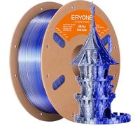 ERYONE Dual Silk PLA Filament 1.75mm, Co-Extrusion PLA Silk Filament for 3D printer +/- 0.03mm, Bicolor Silk Two-One PLA Filament 1 kg/Spool, Silk Midnight Blue & Silver