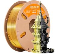 ERYONE Dual Silk PLA Filament 1.75mm, Co-Extrusion PLA Silk Filament for 3D printer +/- 0.03mm, Bicolor Silk Two-One PLA Filament 1 kg/Spool, Silk Black Gold