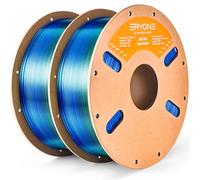 ERYONE Filament effet soie bicolore PLA 2 kg, imprimante 3D 1,75 mm, +/- 0,03 mm, PLA de coextrusion en soie, filament brillant, lot de 2, 1 kg de bobine de carton (2,2 lbs), bleu soie et vert