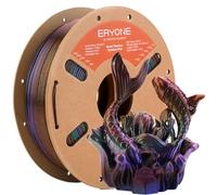 ERYONE Filament PLA arc-en-ciel titane brûlé pour imprimante 3D, 1.75 mm +/-0.03 mm, bobine de 1 kg, Nebula (or foncé, vert et bleu violet).