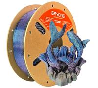 ERYONE Filament PLA arc-en-ciel titane brûlé pour imprimante 3D, 1.75 mm +/-0.03 mm, bobine de 1 kg, Rose, Or foncé, Vert, Bleu et Violet.