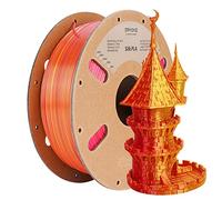 ERYONE Filament PLA bicolore double 1,75 mm, filament pour imprimante 3D, bobine de 1 kg +/- 0,02 mm, rouge soie et or