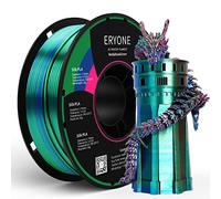 ERYONE Filament PLA en soie tricolore 1,75 mm, filament pour imprimante 3D PLA +/-0,03 mm 1 kg/bobine, Silk Rot Blau et Grün