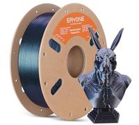ERYONE Filament PLA pailleté pour imprimante 3D, 1.75 mm +/-0.03 mm, bobine de 1 kg, PLA bicolore titane brûlé, noir et bleu
