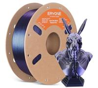 ERYONE Filament PLA pailleté pour imprimante 3D, 1.75 mm +/-0.03 mm, bobine de 1 kg, PLA bicolore titane brûlé, noir et bleu violet
