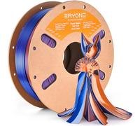 ERYONE High Speed Filament Silk Dual Color PLA 1.75mm +/- 0.03mm, Rapid PLA Filament, 3D Printing Filament, 30-500mm/s Hyper Speed Filament, 1kg (2.2LBS) / Spool, Orange & Blue