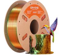 ERYONE High Speed Filament Silk Tricolor PLA 1.75mm +/- 0.03mm, Rapid PLA Filament, 3D Printing Filament, 30-500mm/s Hyper Speed Filament, 1kg (2.2LBS) / Spool, Orange Blue Green