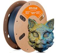 ERYONE High Speed Matte Tri Color PLA Filament 3D Printer 1.75mm +/- 0.03mm, Multicolor Filament Tricolor PLA 1KG(2.2lbs) Cardboard Spool, Black & Yellow & Blue