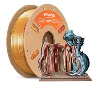 ERYONE High Speed Silk Quadruple Color PLA Filament for 3D Printer 1.75mm +/- 0.03mm, Hyper Speed Coextrusion Filament PLA Shiny 1kg, Gorgeous Sum (Black & Gold & Red & Green)