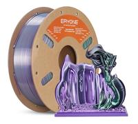 ERYONE High Speed Silk Quadruple Color PLA Filament for 3D Printer 1.75mm +/- 0.03mm, Hyper Speed Coextrusion Filament PLA Shiny 1kg, Royal Essence (Lane & Purple & Silver & Black & Green)