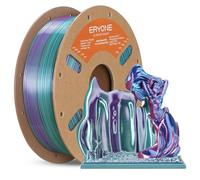 ERYONE High Speed Silk Quadruple Color PLA Filament for 3D Printer 1.75mm +/- 0.03mm, Hyper Speed Coextrusion Filament PLA Shiny 1kg, Aurora Dream (Teal Green & Violet & Electric Pink & Indigo)