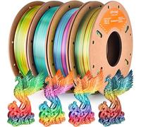 ERYONE PLA Filament Bundle,1,75 mm 3D Printer Filament +/- 0,03mm,Multicolor PLA Filament Set,250g x4 Spool,Silk Rainbow Filament,Palette/Mountains/Sunset/Waterfall
