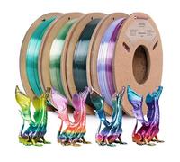 ERYONE PLA Filament Bundle,1,75 mm 3D Printer Filament +/- 0,03mm,Multicolor PLA Filament Set,250g x4 Spool,Silk Rainbow Filament,Metal Luster/Forest/Universe/Candy