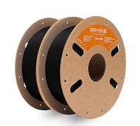 ERYONE PLA Lite Filament 1,75 mm, 2 kg de filament PLA Lite pour imprimante 3D, +/- 0,03 mm, 1 kg/bobine, lot de 2, noir