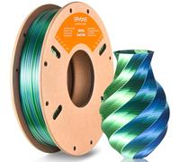 ERYONE PLA Silk Shiny 3D Printer Filament 1.75mm, Dual Silk PLA Filament, Bicolor Silk Filament Two Tone +/- 0.03mm, 250g/Spool, Blue Green